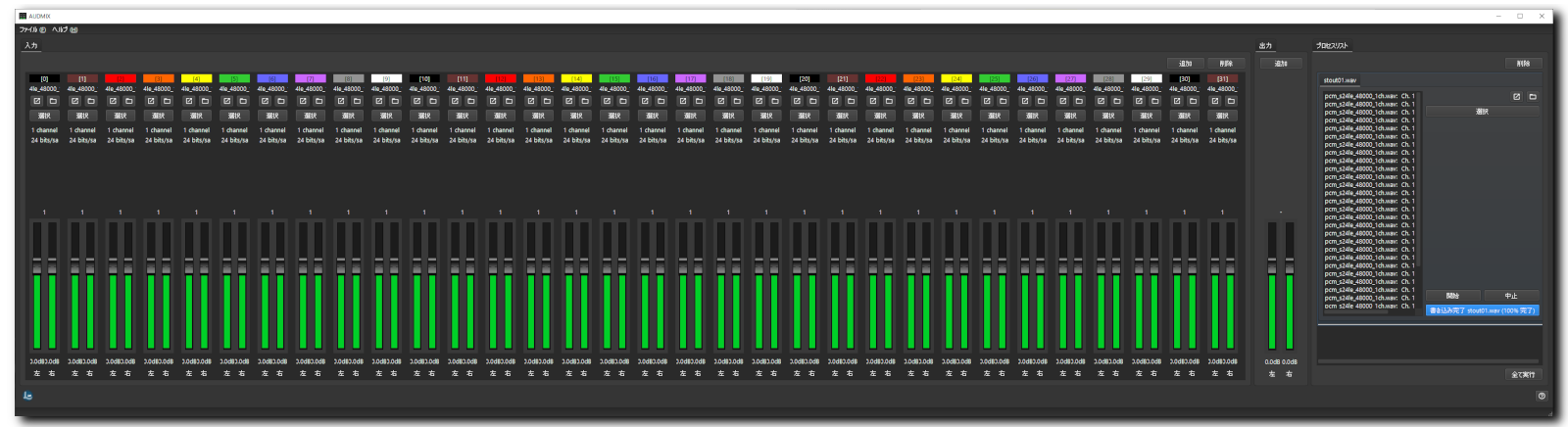 User interface of multi channel input